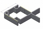 Алюминиевый профиль для формирования каркаса секций приточной камеры ПК/ЮП 1411
